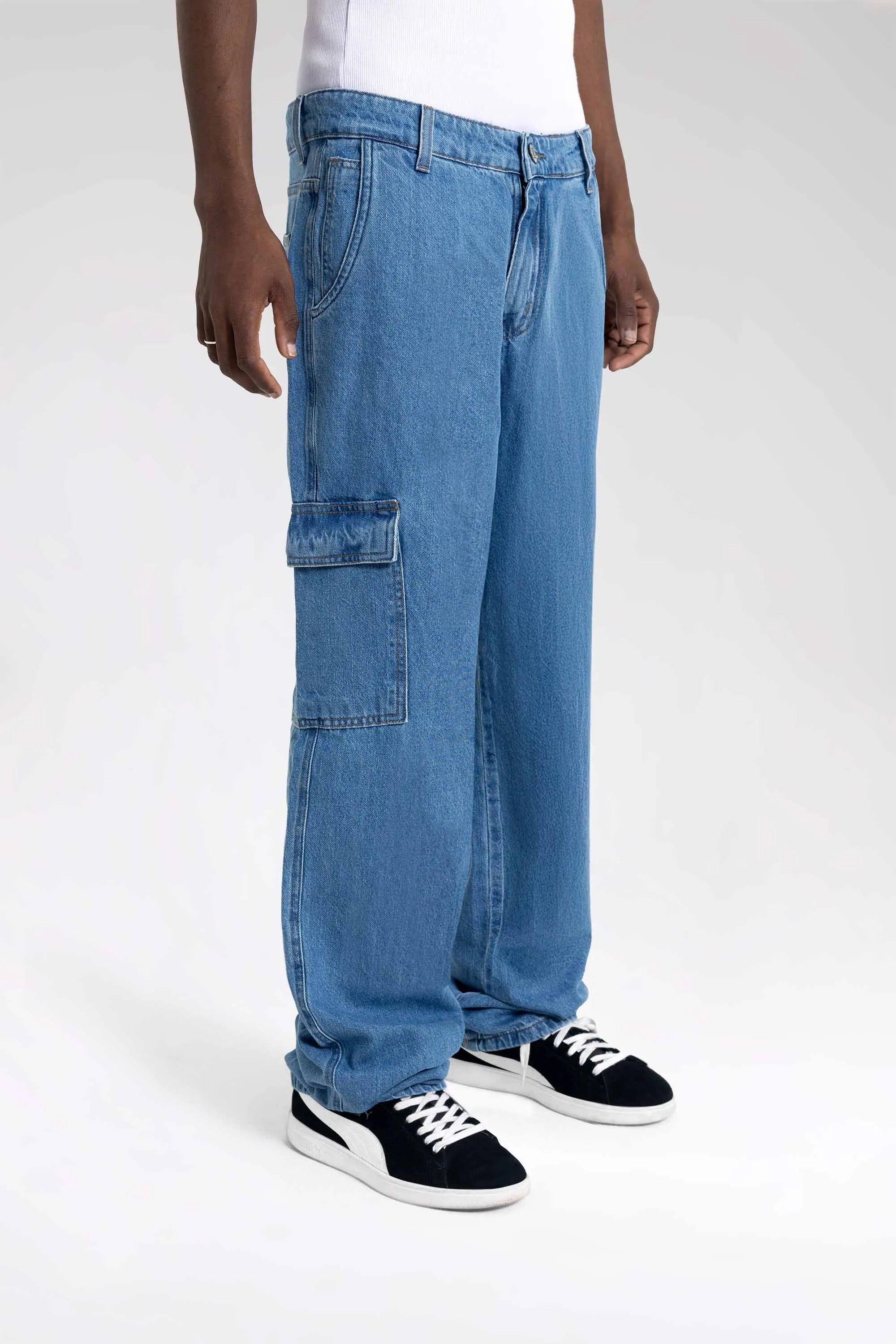 Calça Jeans Heavy Cargo