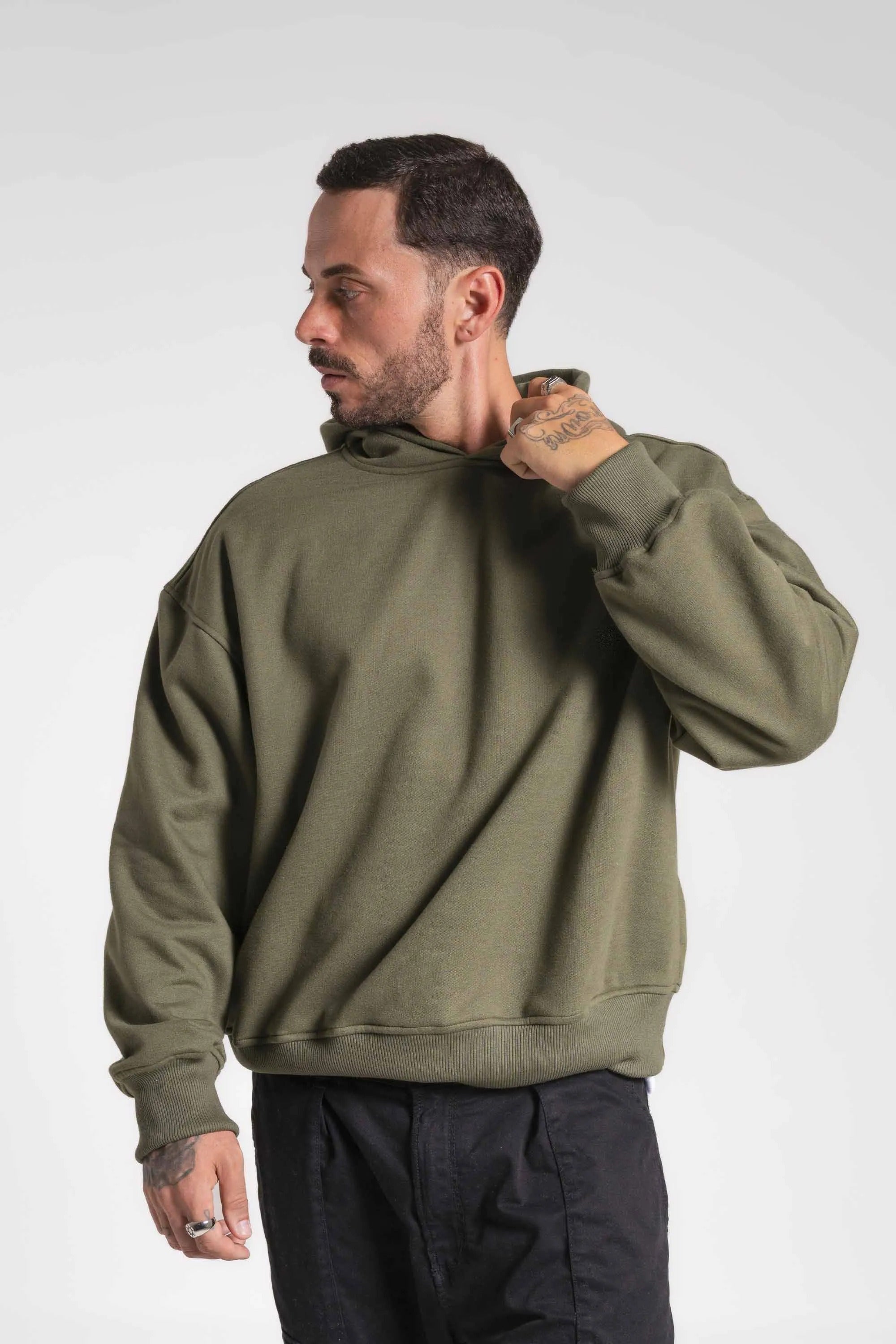 Moletom Oversized Boxy Premium 3 Cabos Com Capuz - Agasalhos