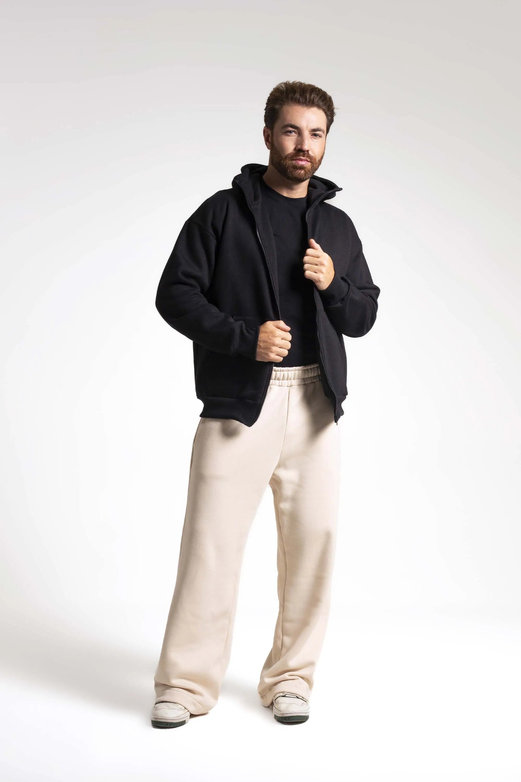 Moletom Canguru Com Ziper 2 Cabos - Agasalhos