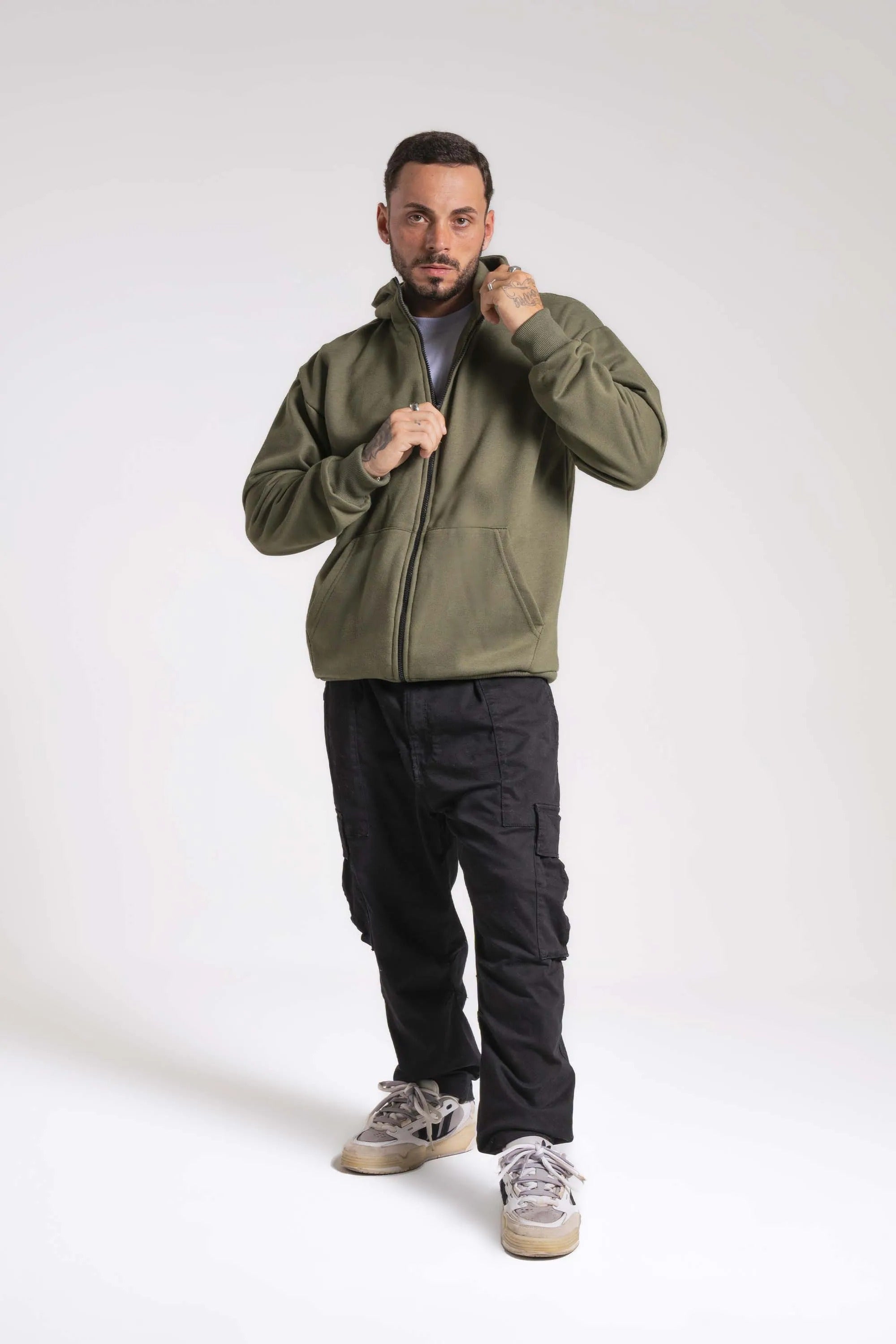 Moletom Canguru Com Ziper 2 Cabos - Agasalhos